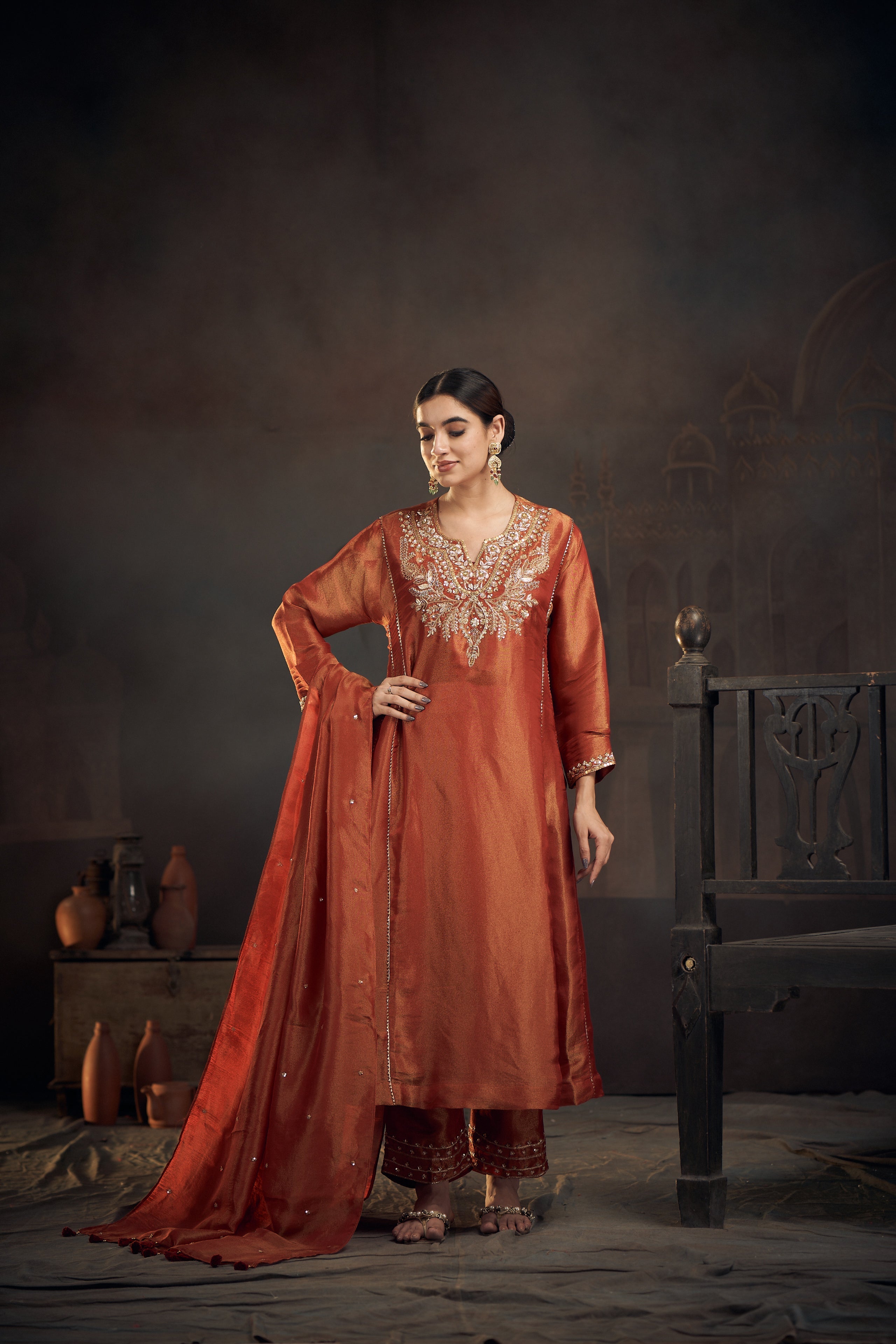 Tissue Kurta set