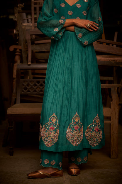 Cyan Kurta